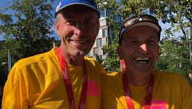 Jochen Haußmann MdL und Christoph Daniel Maier beim Remstal-Marathon 2019
